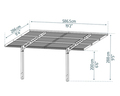 Carport Sydney 286 x 586,5 cm Svart Canopia by Palram
